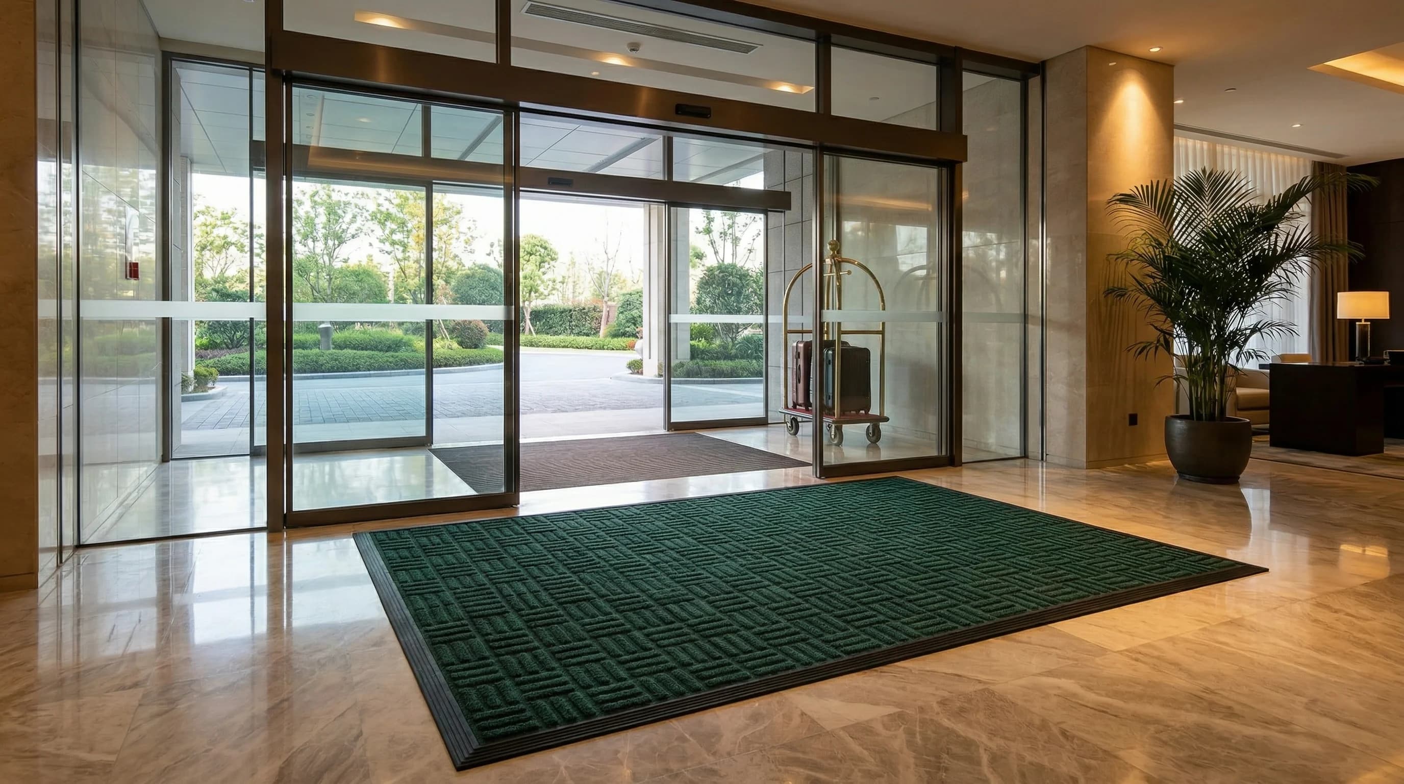 Hotel lobby with luxury mat
