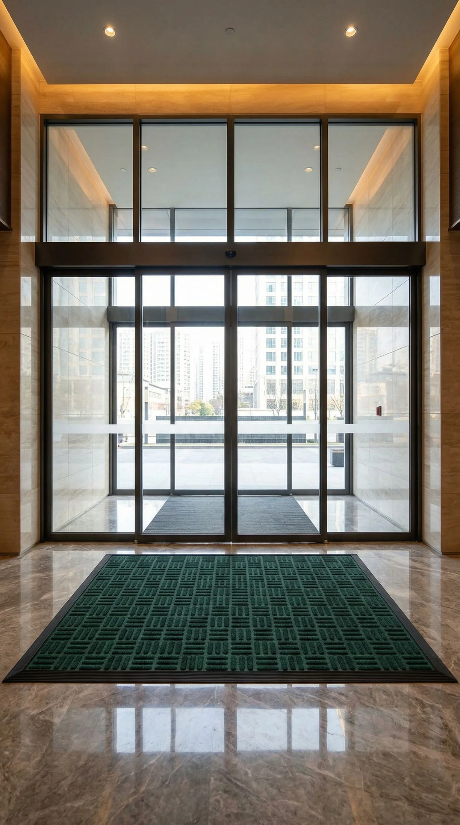 Hotel lobby with luxury mat