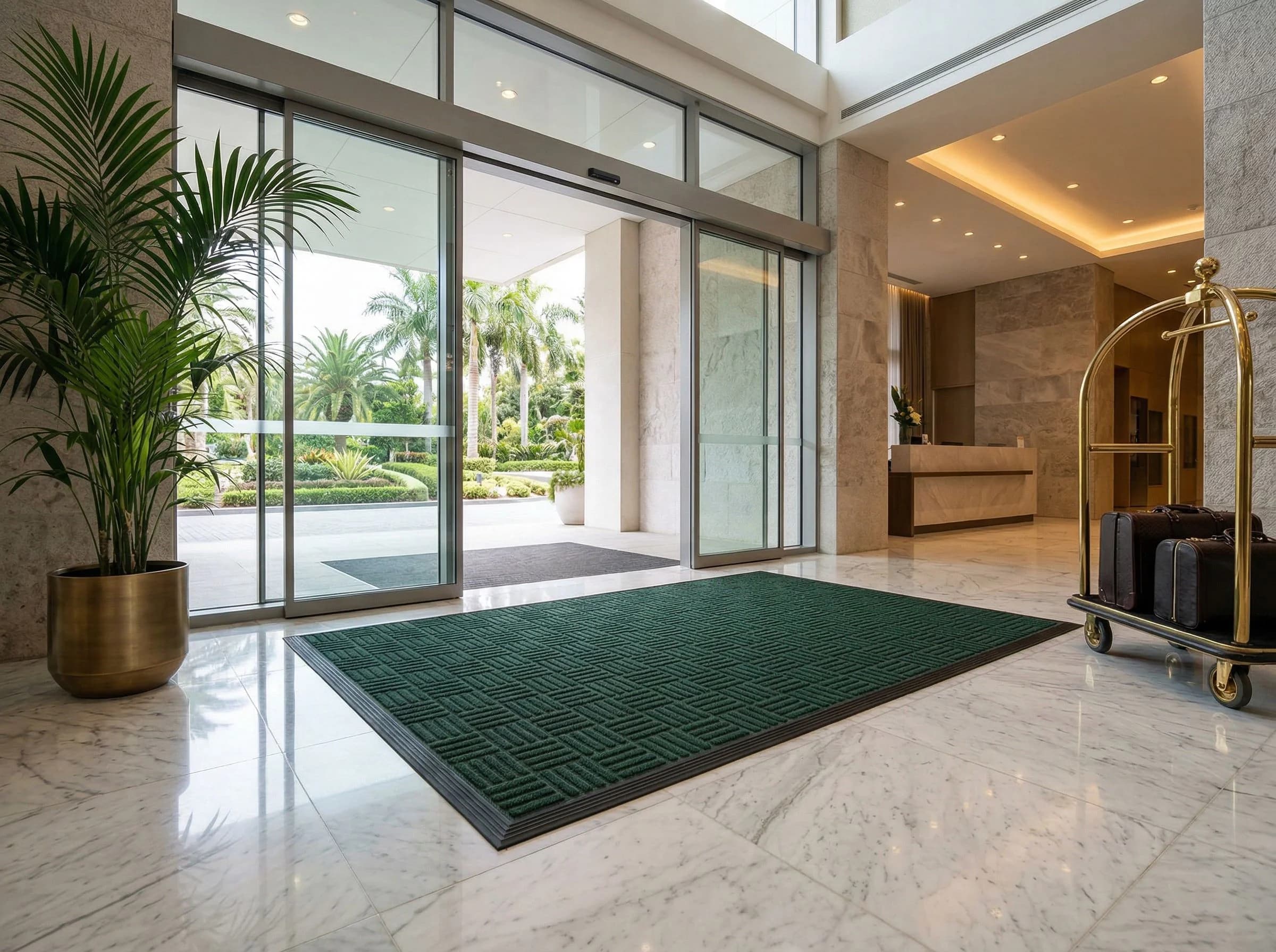 Hotel lobby with luxury mat